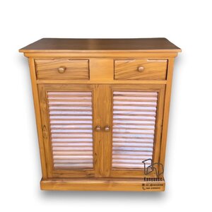 ตู้รองเท้าไม้สัก