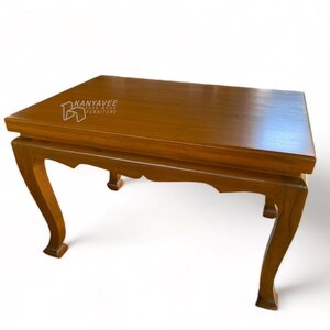 โต๊ะกลางไม้สักขาสิงห์