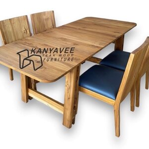 ชุดโต๊ะเก้าอี้ไม้สัก