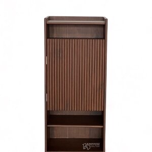 ตู้เก็บรองเท้าไม้สัก สีวอลนัทเข้ม