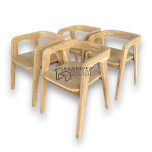 เก้าอี้อาร์มแชร์ไม้สัก