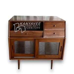 ตู้มินิมอลไม้สัก