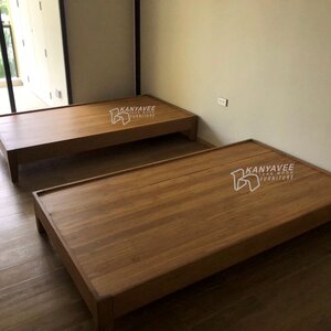 เตียงนอนไม้สักไม่มีหัวเตียง3.5ฟุต