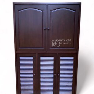 ตู้เก็บรองเท้าสัก 2in1