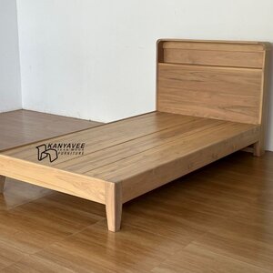 เตียงไม้สัก รุ่นheadbox 3.5ฟุต