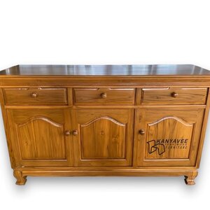 ตู้เคาน์เตอร์ไม้สักขาสิงห์