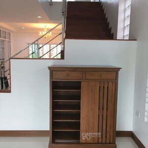 ตู้เก็บรองเท้าไม้สัก