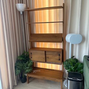 ชั้นวางของมินิมอลไม้สัก