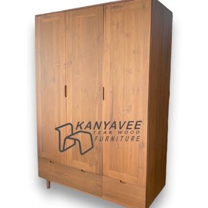 ตู้เสื้อผ้ามินิมอลไม้สัก