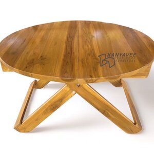 โต๊ะพับญี่ปุ่นไม้สัก