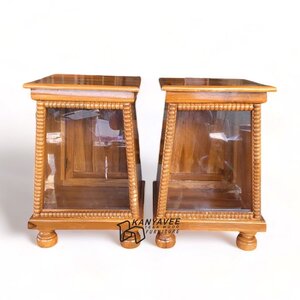 ตู้บริจาคกระจกไม้สัก