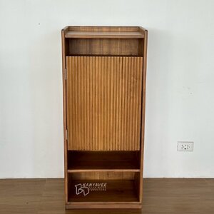 ตู้เก็บรองเท้าไม้สัก สีธรรมชาติ