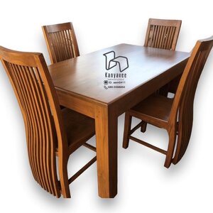 ชุดโต๊ะไม้สักเก้าอี้ไม้สัก