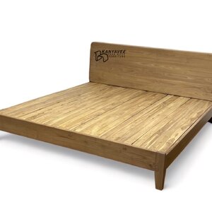 เตียงมินิมอลไม้สัก 6 ฟุต