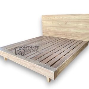 เตียงมินิมอลหัวสูงพื้นระแนง 6ฟุต