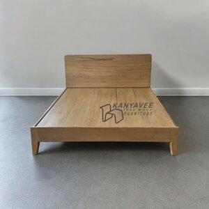 เตียงไม้สักมินิมอล 5 ฟุต