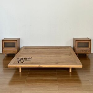 เตียงญี่ปุ่นไม้สัก 5 ฟุต สีมูจิ