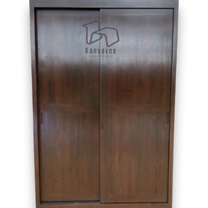 ตู้เสื้อผ้าไม้สักอบแห้ง