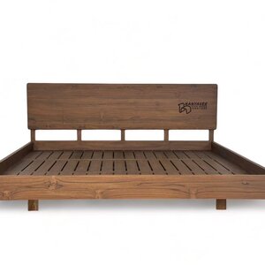 เตียงไม้สัก สไตล์ญี่ปุ่น สีวอลนัท