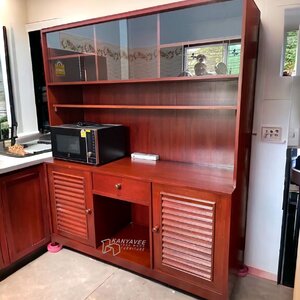 ตู้เคาน์เตอร์บาร์ครัวไม้สัก