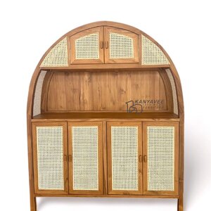 ตู้เก็บของหัวโค้งไม้สัก