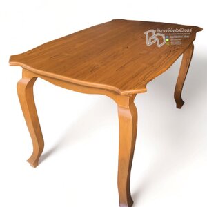 โต๊ะกลางไม้สักทรงหลังเต่า สีสักทอง