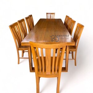 ชุดโต๊ะกินข้าวไม้สัก 10 ที่นั่ง