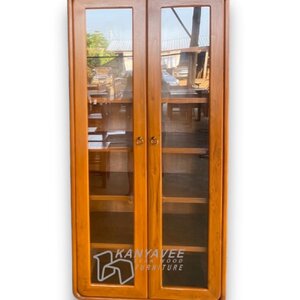 ตู้โชว์ไม้สักมินิมอล