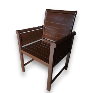 เก้าอี้อาร์มแชร์ไม้สัก สีโอ๊ค