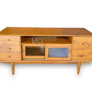 ตู้ทีวีมินิมอลไม้สัก