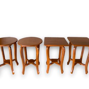 โต๊ะวางแจกันไม้สัก