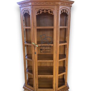 ตู้โชว์ไม้สักลายฉลุ