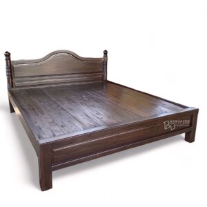 เตียงนอนไม้สักสีโอ๊ค 6 ฟุต