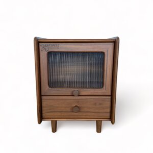 ตู้ข้างเตียงไม้สักสไตล์ญี่ปุ่น