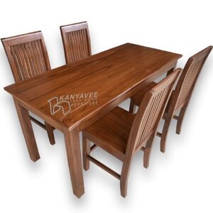 ชุดโต๊ะไม้สักเก้าอี้ไม้สัก