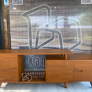 ตู้ทีวีมินิมอลไม้สัก