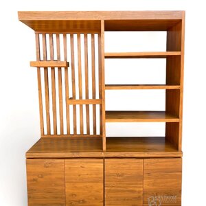 ตู้โชว์ไม้สักสไตล์ญี่ปุ่น