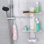 DIY-04 -3 in1- ชั้นวางของ ฐานเรียบ x2 และถาดใส่สบู่ แนวตั้ง ไม่ต้องเจาะผนัง