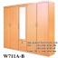 ตู้เสื้อผ้า 7 ฟุต 5 ประตูบานเปิด รุ่น W711A ขนาด 220 ซม. (มีรูปสินค้าจริง)