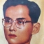 ภาพพิมพ์เก่าในหลวงรัชการที่ 9 กับพระราชินี
