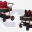 รถเข็นเด็กแฝด ที่นั่งคู่ Premium Red Wine สีแดง CS10170