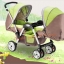C10193 รถเข็นเด็กแฝดMshenma P-758สีฟ้า ดีไซน์ทันสมัยแบบหันหน้าเข้า