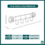 VR-05 ตะขอแขวนอุปกรณ์ 4 Hook ขนาด L476 x W48 xH103
