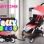 รถเข็นเด็ก Baby time แบบพกพาน้ำหนักเบา 5.8 kg โครงหลังคาดีไซน์ผ้าสีชมพู C10202