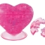 3D Crystal Heart Pink