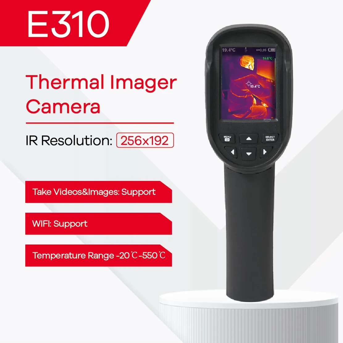LSJ,E310 256*192 Thermal Camera, Thermal Camera,LSJ High IR Resolution 256*192 Thermal Imager Camera for Hot Water Leak Detection,กล้องถ่ายภาพความร้อนแบบมือถือ,