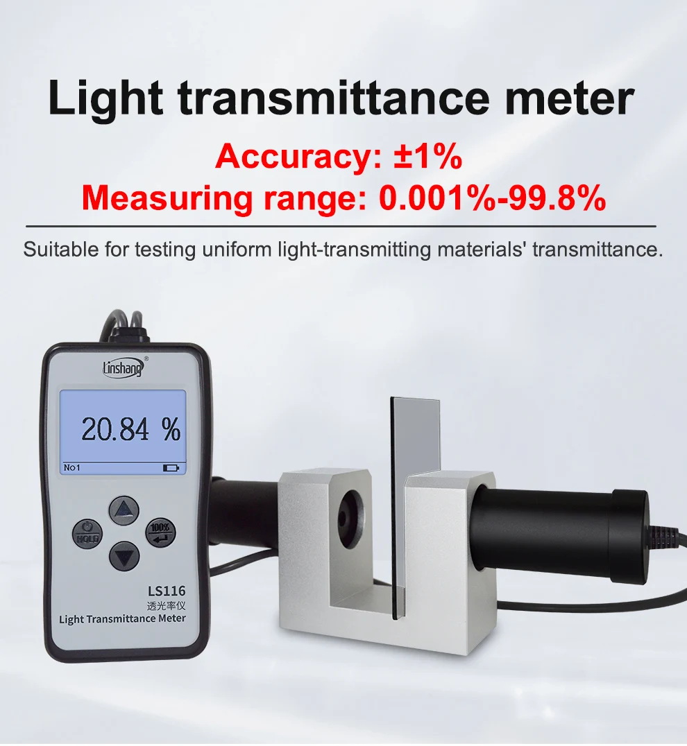 LINSHANG LS116,Visible Light Transmittance Meter, Range: 0.001%-99.8% Parallel, LS116,