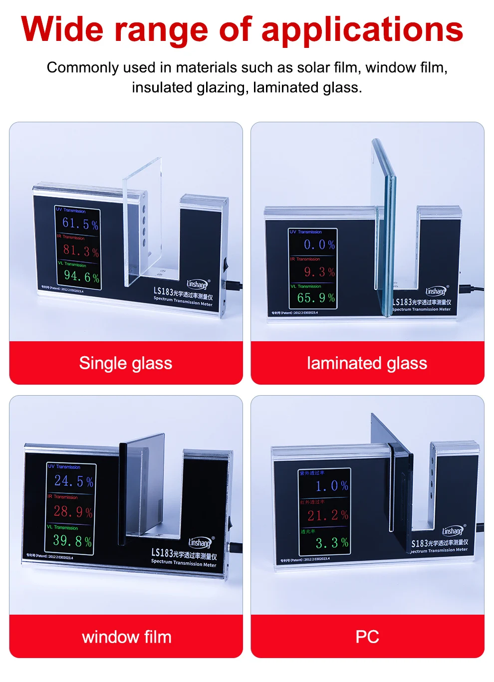Linshangtech LS183, LS183 Spectrum Transmission Meter
