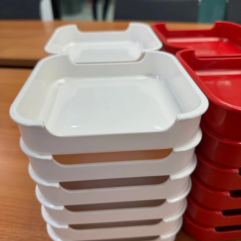 TOP (ราคาต่อชิ้น) ถาดคอนโด ถาดชาบู ถาดสุกี้ พลาสติก ABS ขนาด 5.5 นิ้ว Food Grade NO85