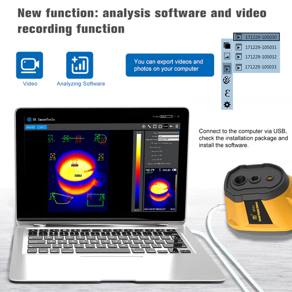 HTI, HT-03 120x90 Infrared Thermal Imager, PCB Circuit Industrial Testing Floor Heating Tube Testing Temperature Thermal Camera,